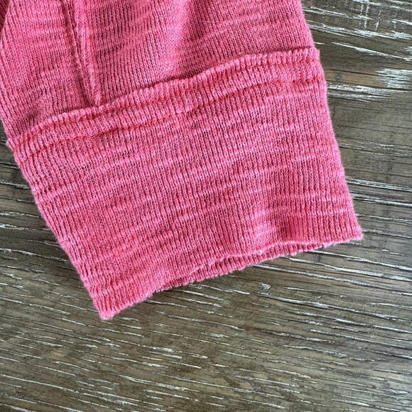 Free People Don't Forget Me button knit top coral large - Picture 7 of 9